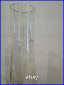 Vintage 1970s Aladdin Kerosene Lamp #23 Milk Glass Wheat & Daisy Tall Chimney