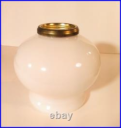 Vintage 1970s Aladdin Kerosene Lamp #23 Milk Glass Wheat & Daisy Tall Chimney