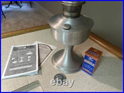 Vintage 23 Aladdin Model Chromic Kerosene Oil Lamp WithLocOn Wick, LocOn Chimney