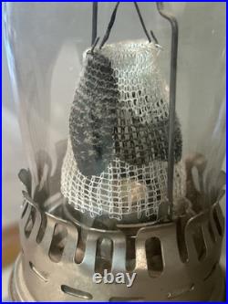 Vintage 23 Aladdin Model Chromic Kerosene Oil Lamp WithLocOn Wick, LocOn Chimney
