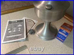 Vintage 23 Aladdin Model Chromic Kerosene Oil Lamp WithLocOn Wick, LocOn Chimney