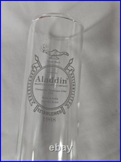 Vintage 23 Aladdin Model Nickel Kerosene Oil Lamp With original Glass Chimney