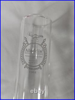 Vintage 23 Aladdin Model Nickel Kerosene Oil Lamp With original Glass Chimney