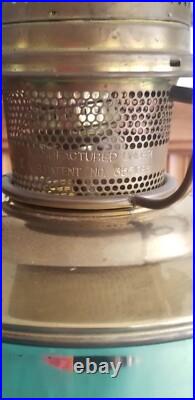 Vintage 24 Genuine Aladdin Oil Table Lamp Electrified White Milk Glass Shade