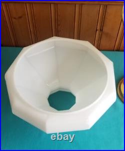 Vintage 24 Genuine Aladdin Oil Table Lamp Electrified White Milk Glass Shade