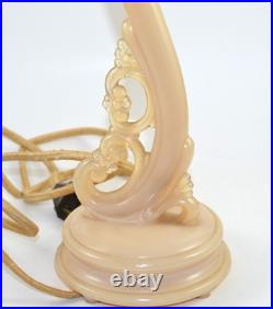 Vintage 30's-40's Alacite Aladdin Uranium Glass Boudoir Lamp