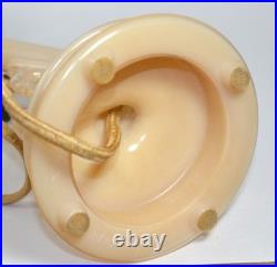 Vintage 30's-40's Alacite Aladdin Uranium Glass Boudoir Lamp