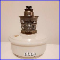 Vintage 40s Aladdin ALACITE MOONSTONE Glass Oil Lamp Model B Burner