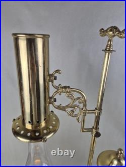 Vintage 75th Anniversary ALADDIN STUDENT OIL LAMP Brass Electrified Signed 30