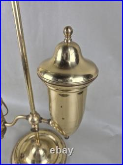 Vintage 75th Anniversary ALADDIN STUDENT OIL LAMP Brass Electrified Signed 30