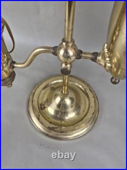 Vintage 75th Anniversary ALADDIN STUDENT OIL LAMP Brass Electrified Signed 30