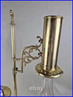Vintage 75th Anniversary ALADDIN STUDENT OIL LAMP Brass Electrified Signed 30