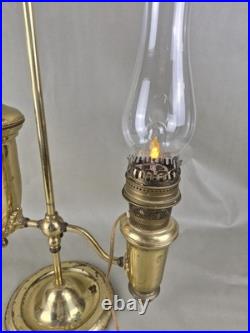 Vintage 75th Anniversary ALADDIN STUDENT OIL LAMP Brass Electrified Signed 30