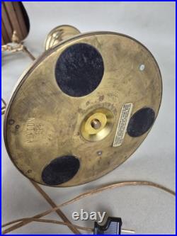 Vintage 75th Anniversary ALADDIN STUDENT OIL LAMP Brass Electrified Signed 30