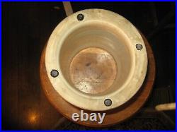 Vintage ALADDIN #12 Stoneware Vase Lamp withBrass Font & Brass #12 Burner