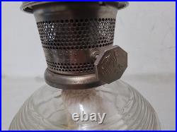 Vintage ALADDIN #23 OIL LAMP With ALADDIN GLASS CHIMNEY & MANTLE