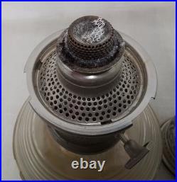 Vintage ALADDIN #23 OIL LAMP With ALADDIN GLASS CHIMNEY & MANTLE