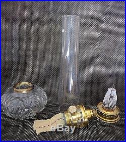 Vintage ALADDIN # 23 Table Lamp Kerosene Oil Brass Burner Glass Fount Lantern