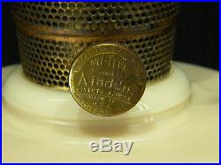 Vintage ALADDIN Alacite Lincoln Drape Oil Lamp Loc-On Chimney Model B Burner
