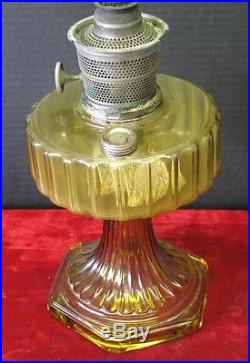 Vintage ALADDIN Amber Glass CORINTHIAN Lamp with Burner