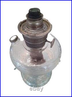 Vintage ALADDIN B-80 CLEAR CRYSTAL BEEHIVE LAMP GLASS NU-TYPE MODEL B BURNER