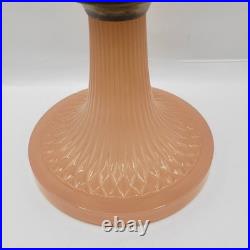Vintage ALADDIN B-91 QUILT OIL LAMP WHITE MOONSTONE / ROSE MOONSTONE