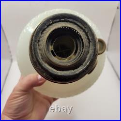 Vintage ALADDIN B-91 QUILT OIL LAMP WHITE MOONSTONE / ROSE MOONSTONE