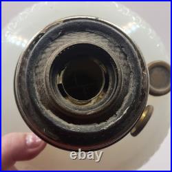 Vintage ALADDIN B-91 QUILT OIL LAMP WHITE MOONSTONE / ROSE MOONSTONE