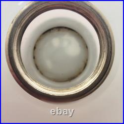 Vintage ALADDIN B-91 QUILT OIL LAMP WHITE MOONSTONE / ROSE MOONSTONE