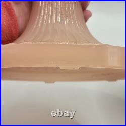 Vintage ALADDIN B-91 QUILT OIL LAMP WHITE MOONSTONE / ROSE MOONSTONE