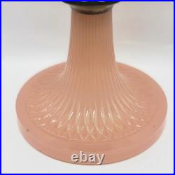 Vintage ALADDIN B-91 QUILT OIL LAMP WHITE MOONSTONE / ROSE MOONSTONE