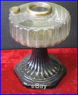 Vintage ALADDIN Black/Clear Glass CORINTHIAN Lamp