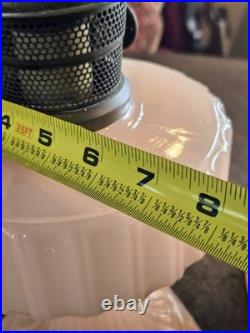 Vintage ALADDIN CORINTHIAN converted oil LAMP Model B pink moonstone roses SHADE