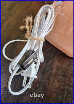 Vintage ALADDIN CORINTHIAN converted oil LAMP Model B pink moonstone roses SHADE