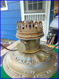 Vintage ALADDIN Fancy Brass Model 8 Oil Lamp Base with Model 11 Burner VGC
