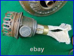 Vintage ALADDIN Fancy Brass Model 8 Oil Lamp Base with Model 11 Burner VGC