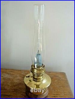 Vintage ALADDIN Kerosene Oil Table Lamp Model No. 23 Original Base Chimney nice