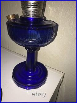 Vintage ALADDIN LINCOLN DRAPE LAMP COBALT Blue Tall 1940-49 MODEL B Original