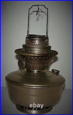Vintage ALADDIN Model 12 Nickel Kerosene Oil Lamp with Burner Parts or Restoration