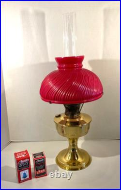 Vintage ALADDIN Model 23 Brass Kerosene Oil Lamp