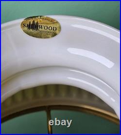 Vintage ALADDIN Model 23 Brass Kerosene Oil Lamp Sherwood Milk Glass Shade