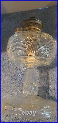 Vintage ALADDIN Model B-39 CLEAR Beta Crystal WASHINGTON DRAPE OIL LAMP