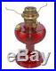 Vintage ALADDIN Red Amberina Art Glass BeeHive Kerosene Oil Lamp Model B Burner