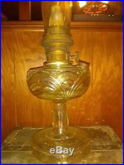 Vintage ALADDIN clear glass Oil Lamp With Glass Chimney