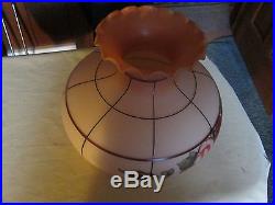 Vintage Alacite Glass Lincoln Drape Aladdin Lamp w / Shade, Lox on Chimney