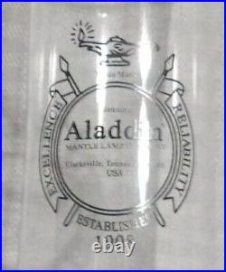 Vintage Aladdin 100 Venetian Satin White Alpa Crystall Oil Table Lamp 1932-1933