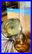 Vintage Aladdin 14 A B & C Reflector Amber Glass Kerosene Oil Wick Chimney Lamp
