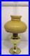 Vintage Aladdin 23 Brass Oil Lamp with YellowithOrange Shade and Chimney