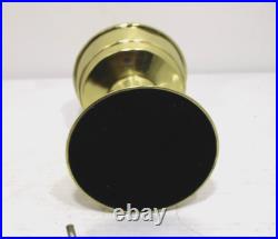 Vintage Aladdin 23 Brass Oil Lamp with YellowithOrange Shade and Chimney