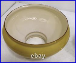 Vintage Aladdin 23 Brass Oil Lamp with YellowithOrange Shade and Chimney